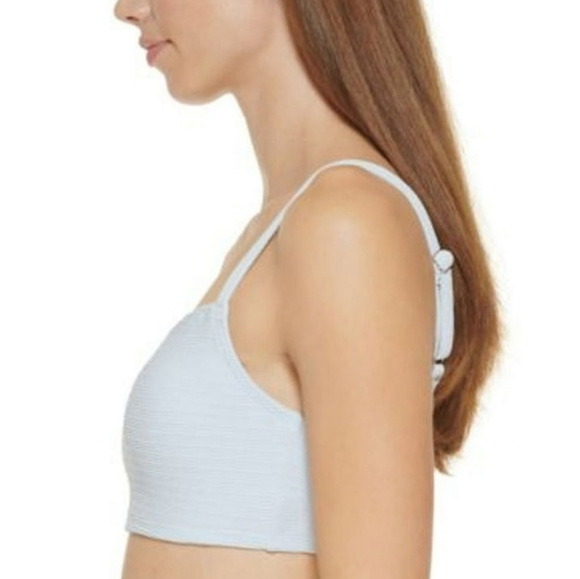 DKNY Textured Bralette Bikini Top Light Blue S - Picture 4 of 12